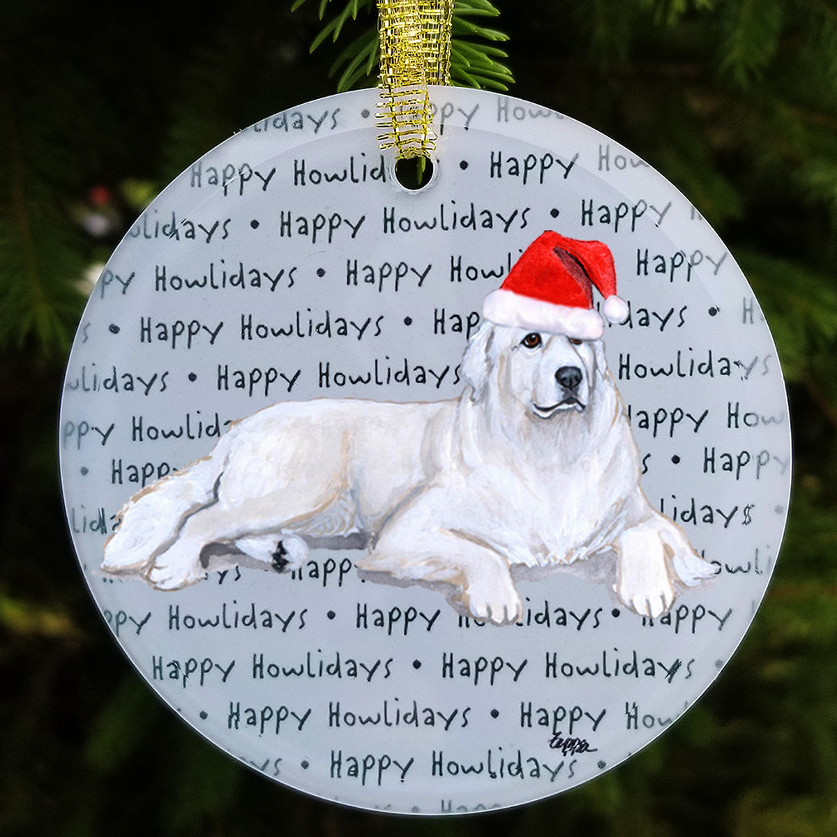 Great Pyrenees Christmas Ornament