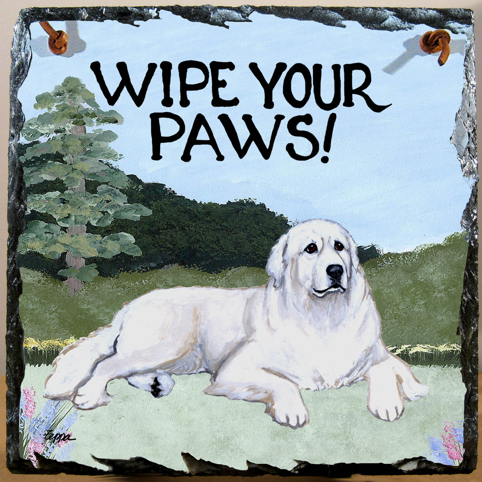 Great Pyrenees Slate Signs