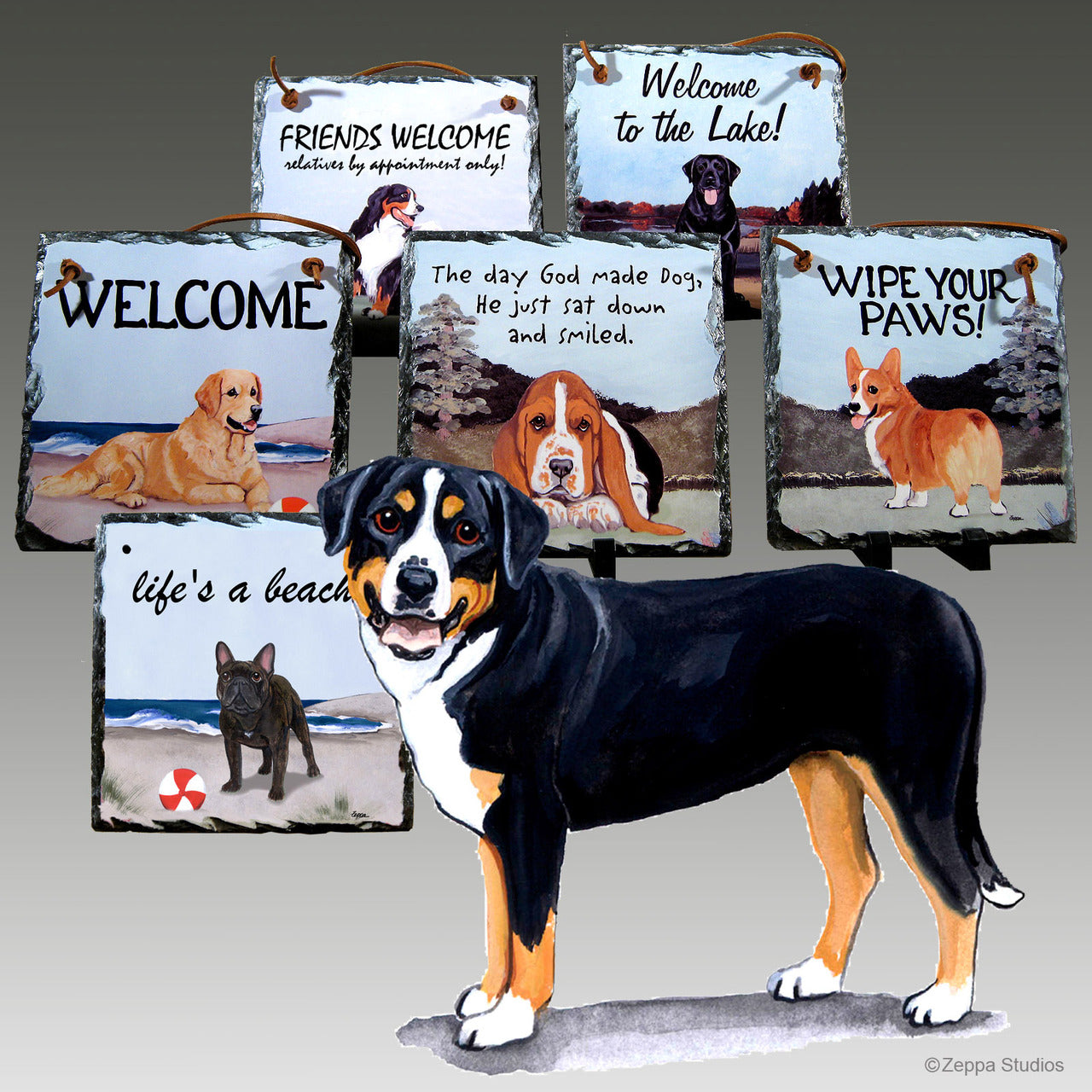 Greater Swiss Mtn Dog Slate Signs