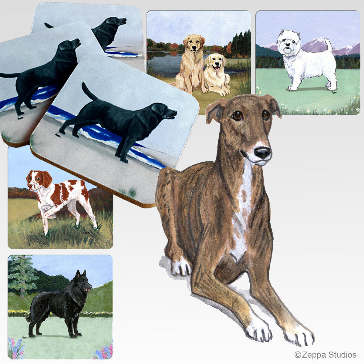 Greyhound Scenic Coasters