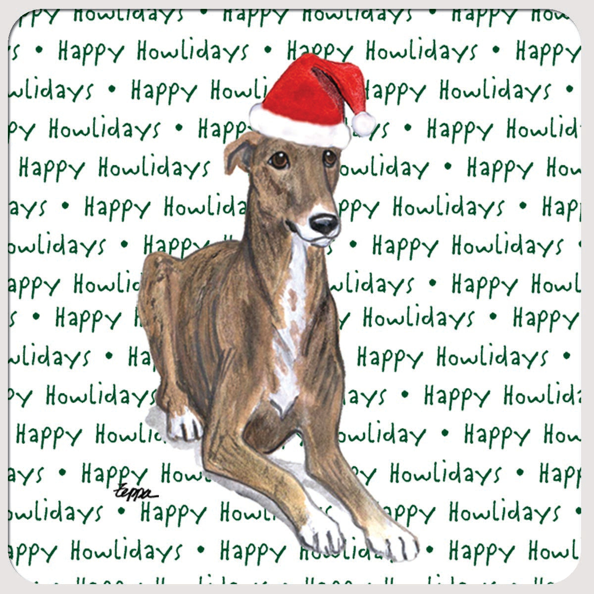 Greyhound Christmas Coasters