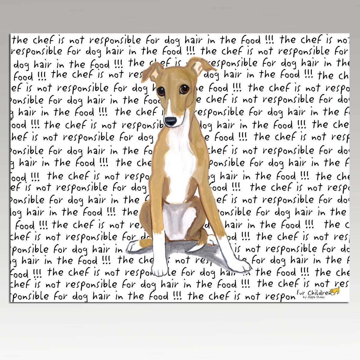 Greyhound Puppy Message Cutting Board