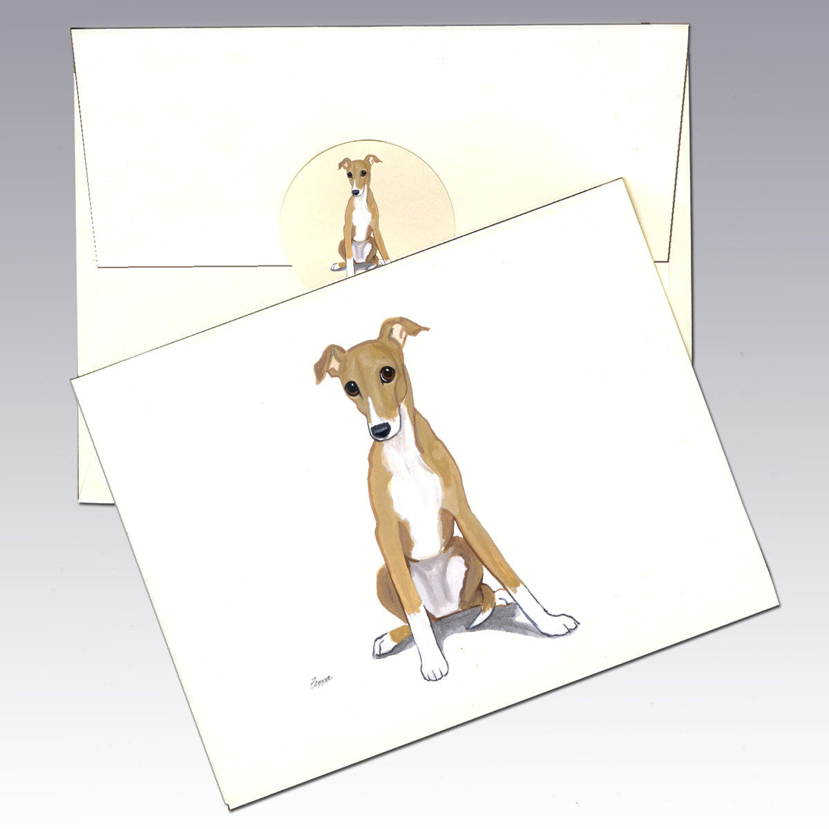 Greyhound Puppy Note Cards