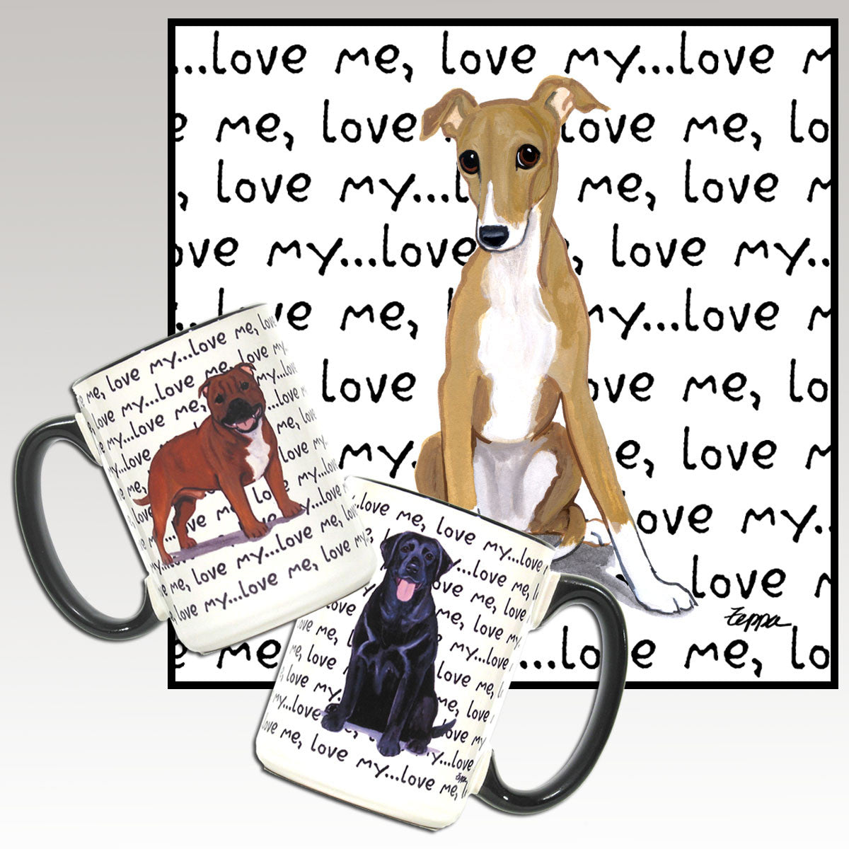 Greyhound Puppy Love Me Mug