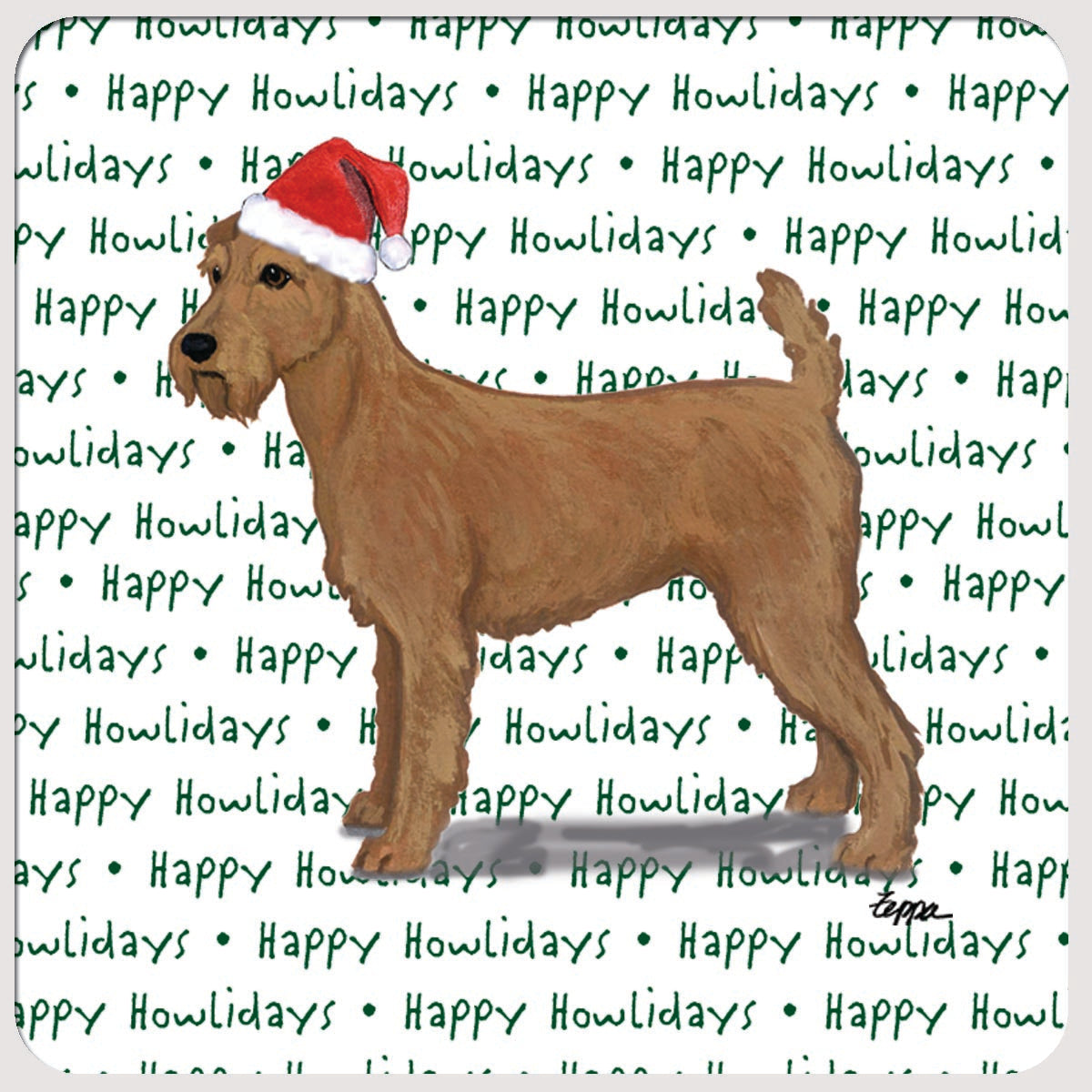 Irish Terrier Christmas Coasters