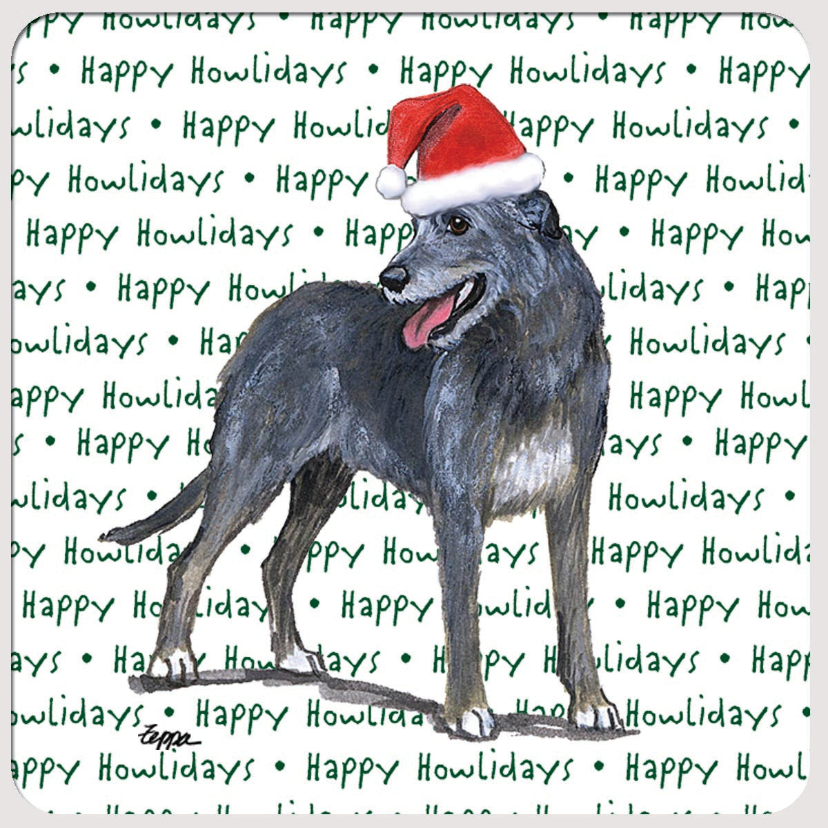 Irish Wolfhound Christmas Coasters