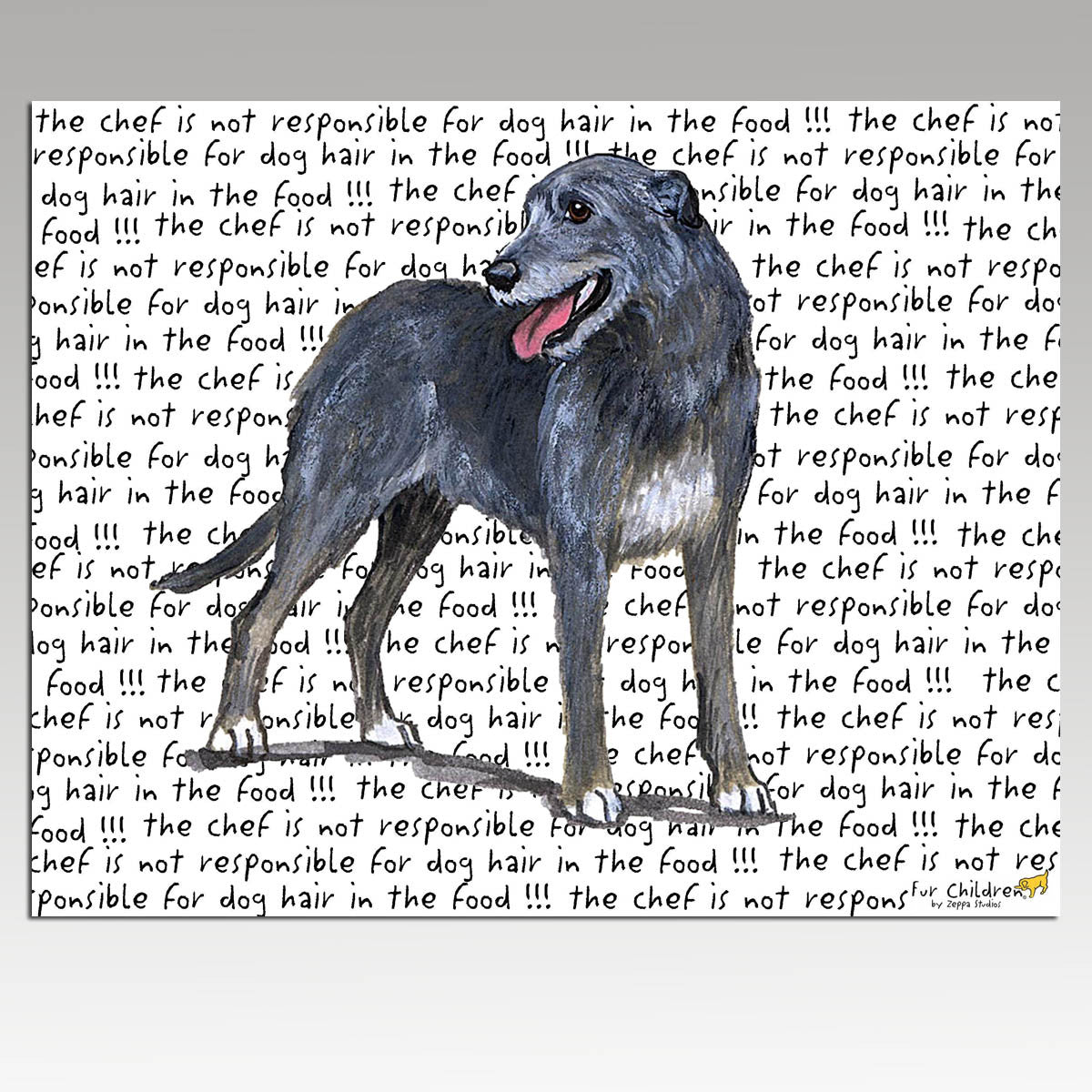 Irish Wolfhound Message Cutting Board - Rectangular
