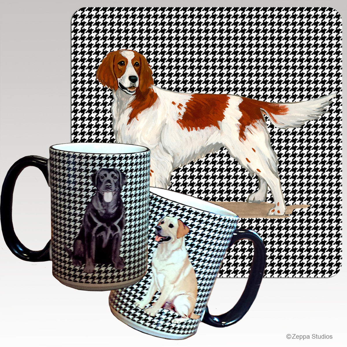 Irish Red and White Setter Houndzstooth Mug