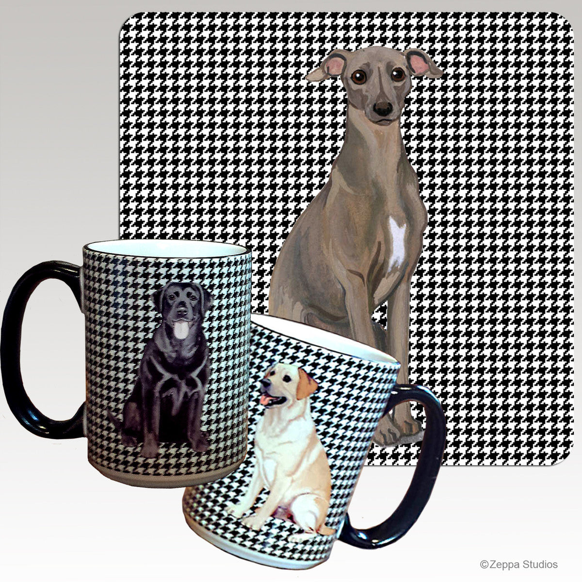 Italian Greyhound Houndzstooth Mug