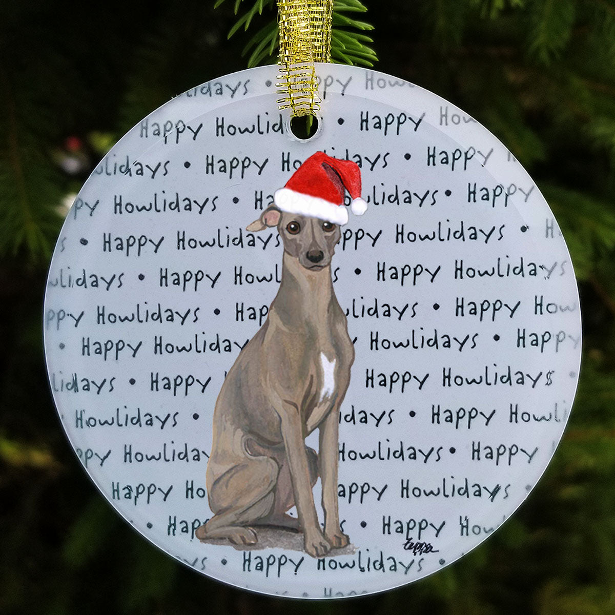 Italian Greyhound Christmas Ornaments