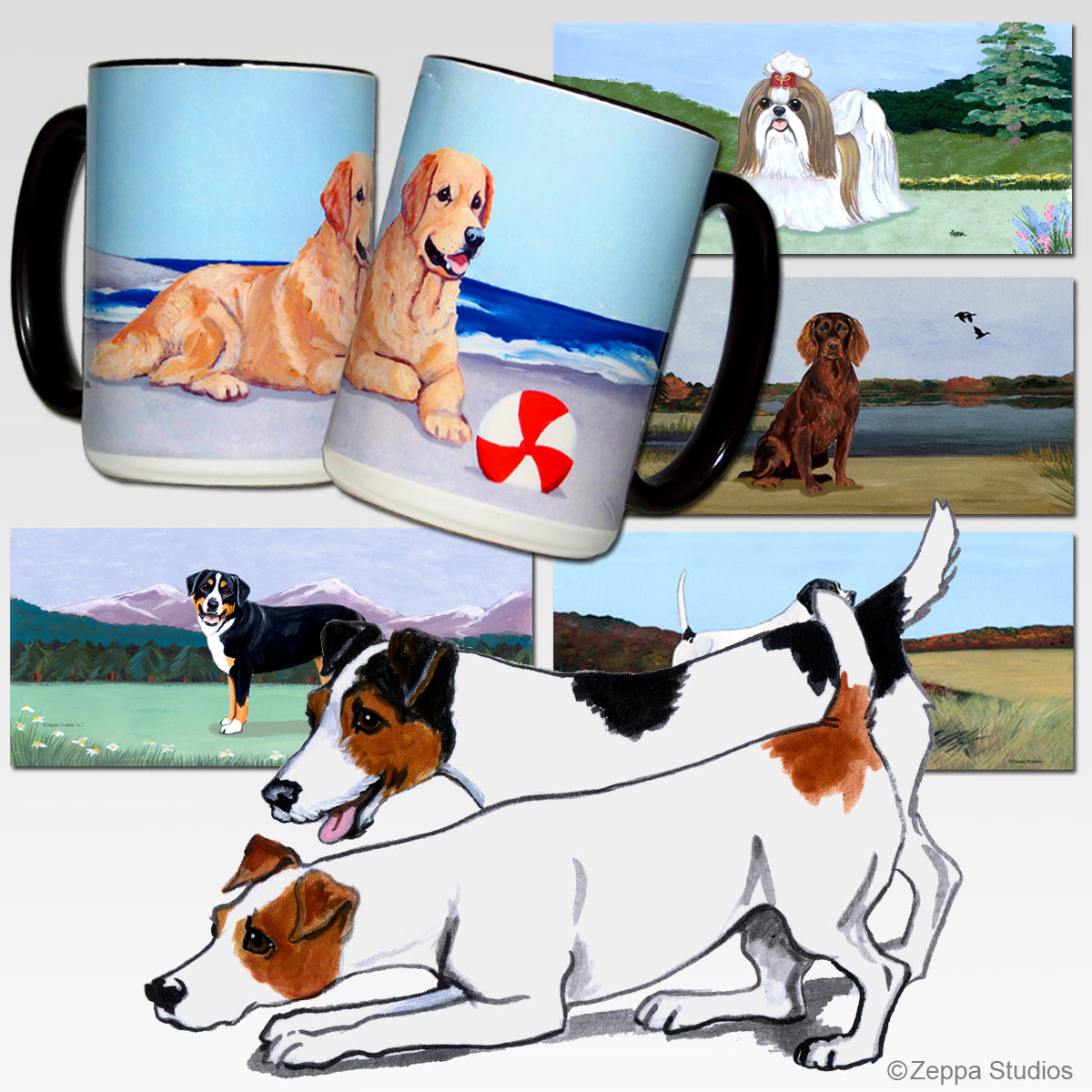 Jack Russell Terrier Scenic Mug