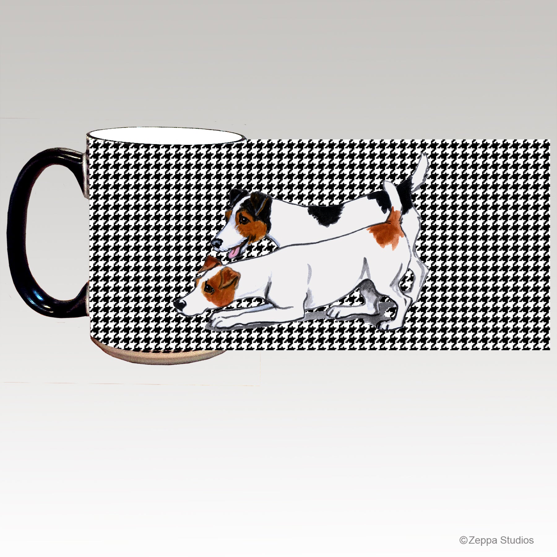 Jack Russell Terrier Houndzstooth Mug
