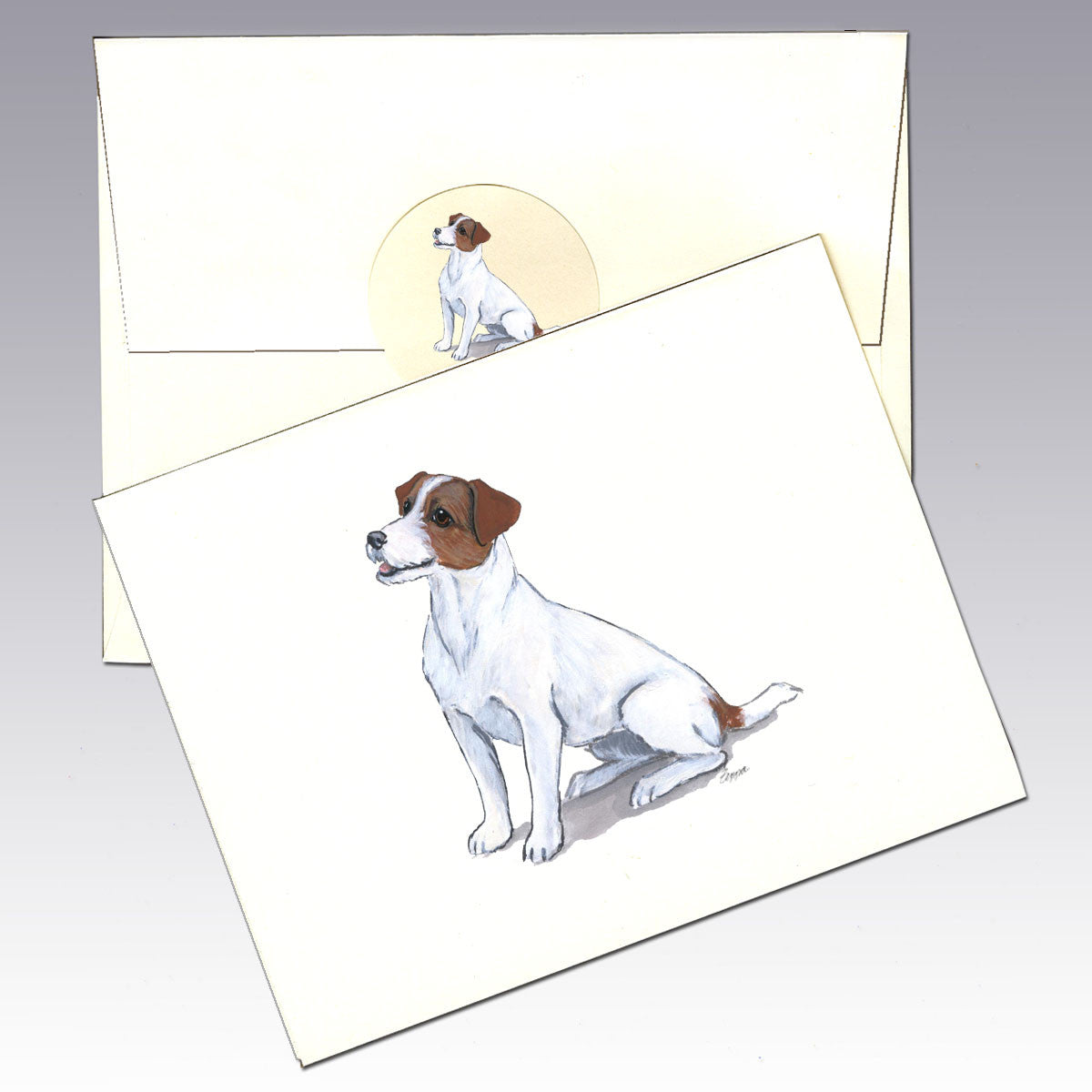 Jack Russell, Brown and White Note Cards