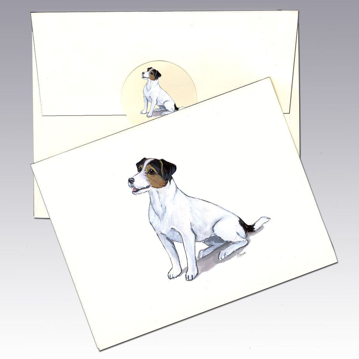 Jack Russell, Tri Color Note Cards