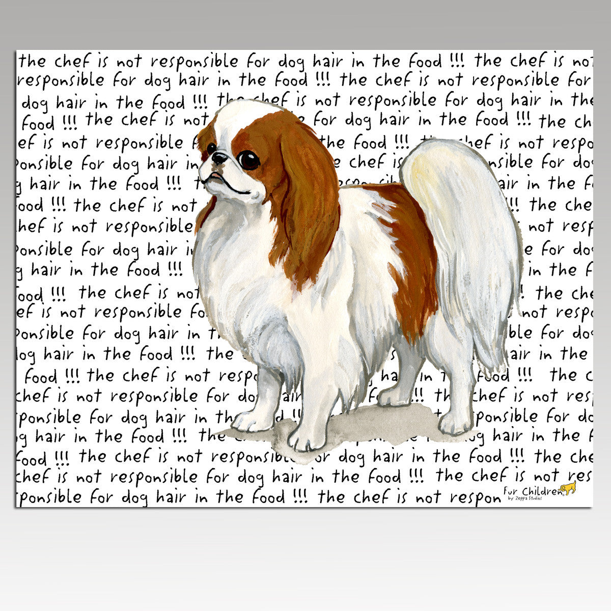 Red & White Japanese Chin Cutting Board