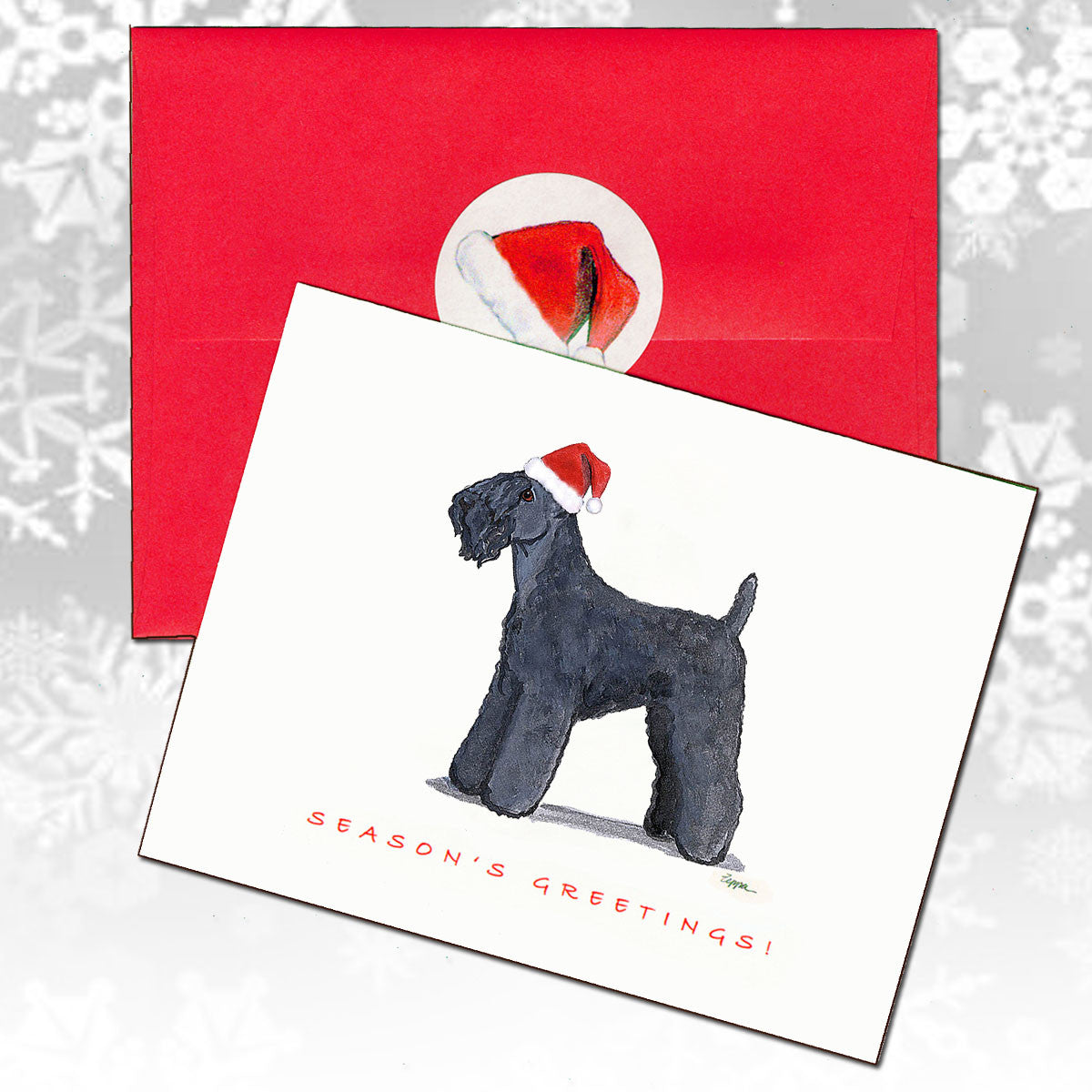 Kerry Blue Terrier Christmas Cards