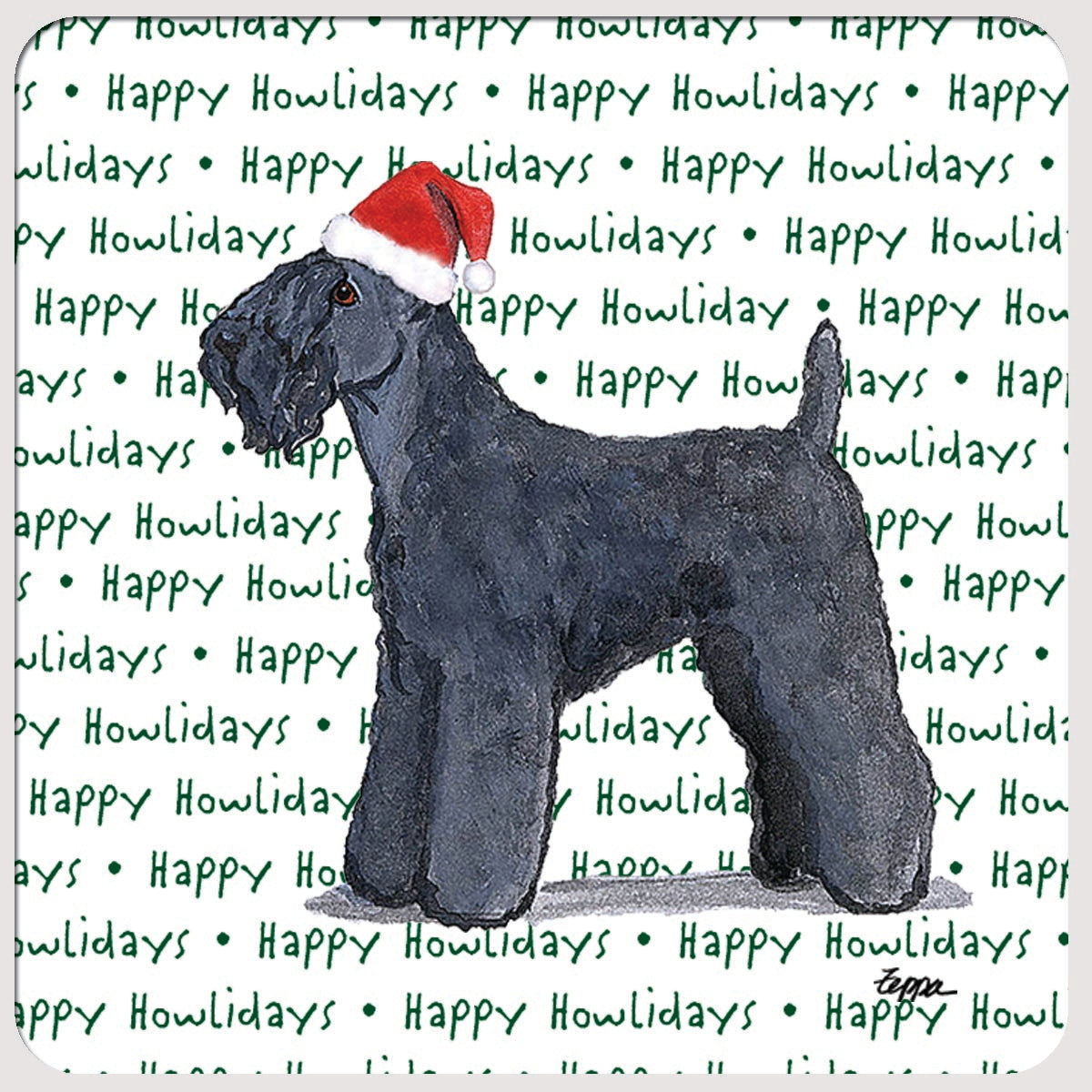 Kerry Blue Terrier Christmas Coasters