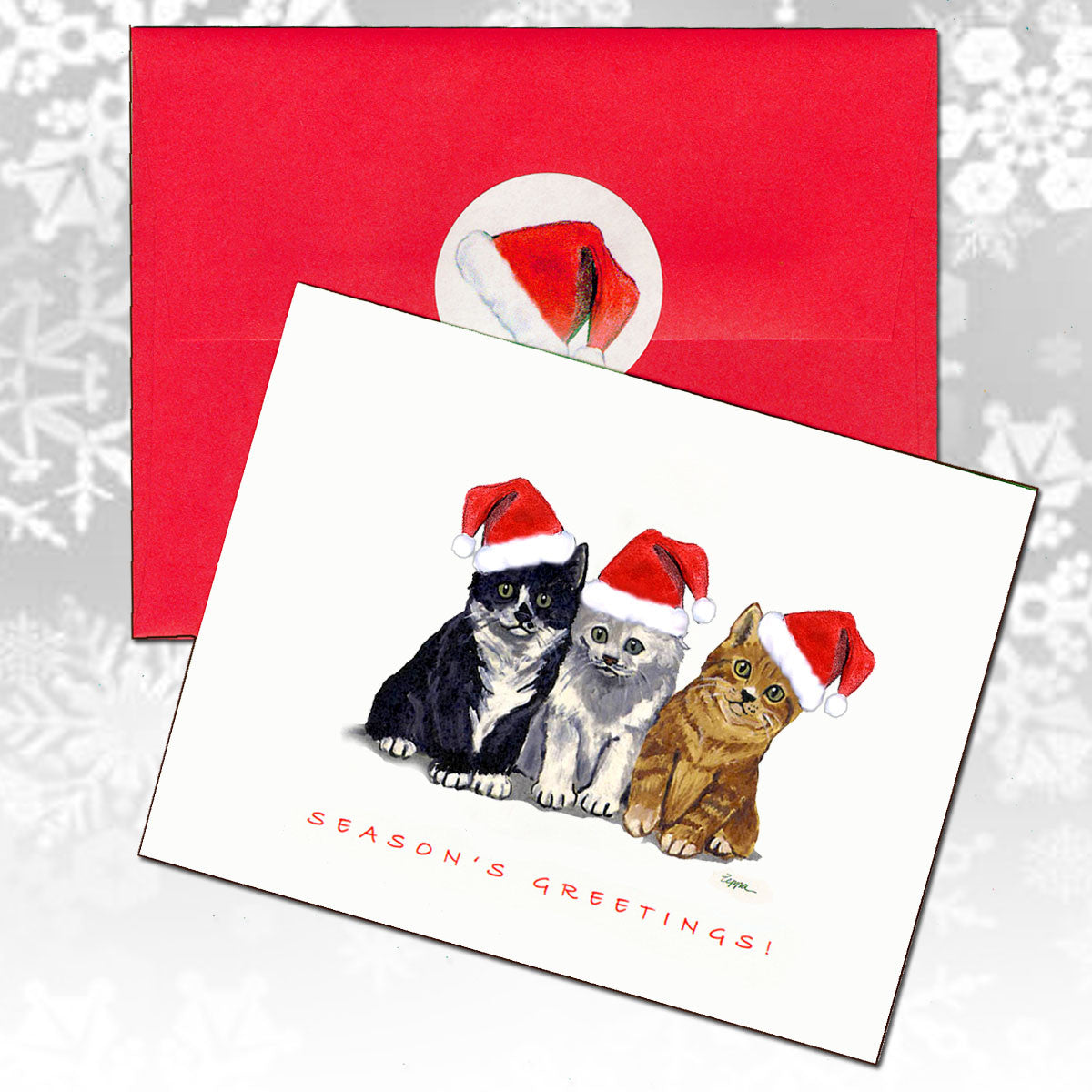 3 Kittens Christmas Cards