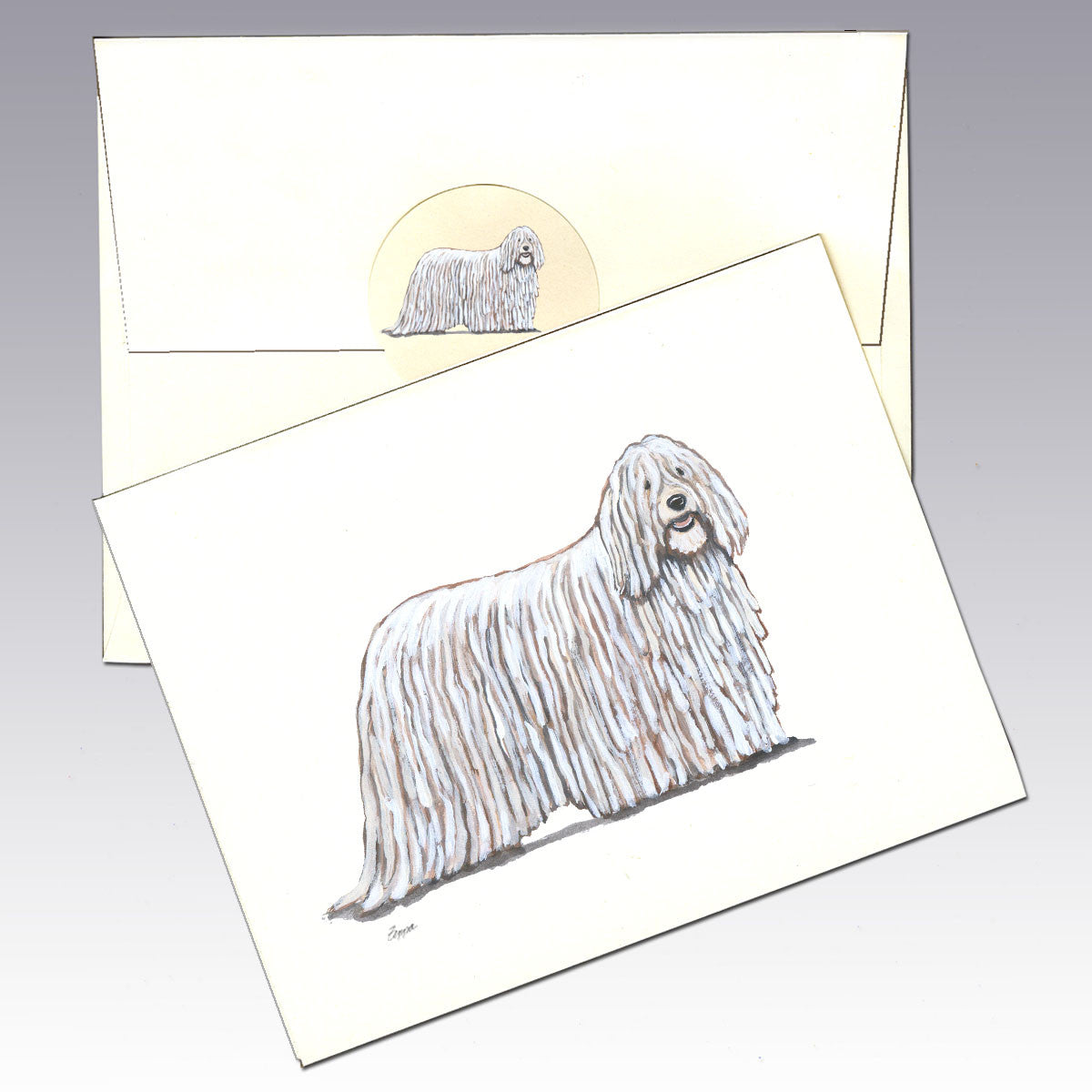 Komondor Note Cards