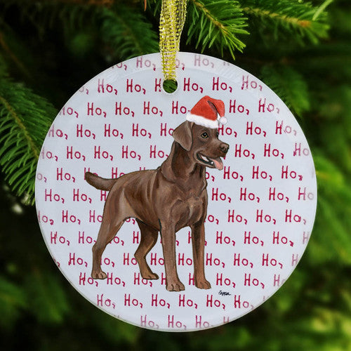 Labrador Retriever, Chocolate Christmas Ornaments
