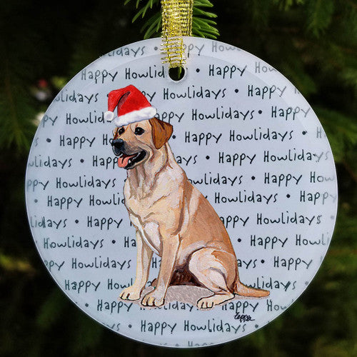 Labrador Retriever, Yellow Christmas Ornaments