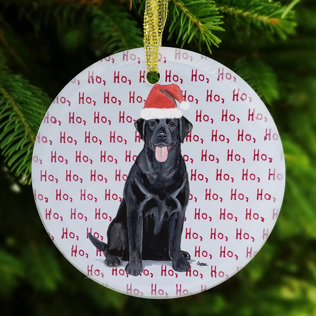 Labrador Retriever, Black Christmas Ornaments