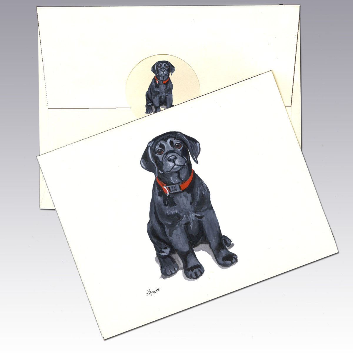 Black Lab Puppy Note Cards