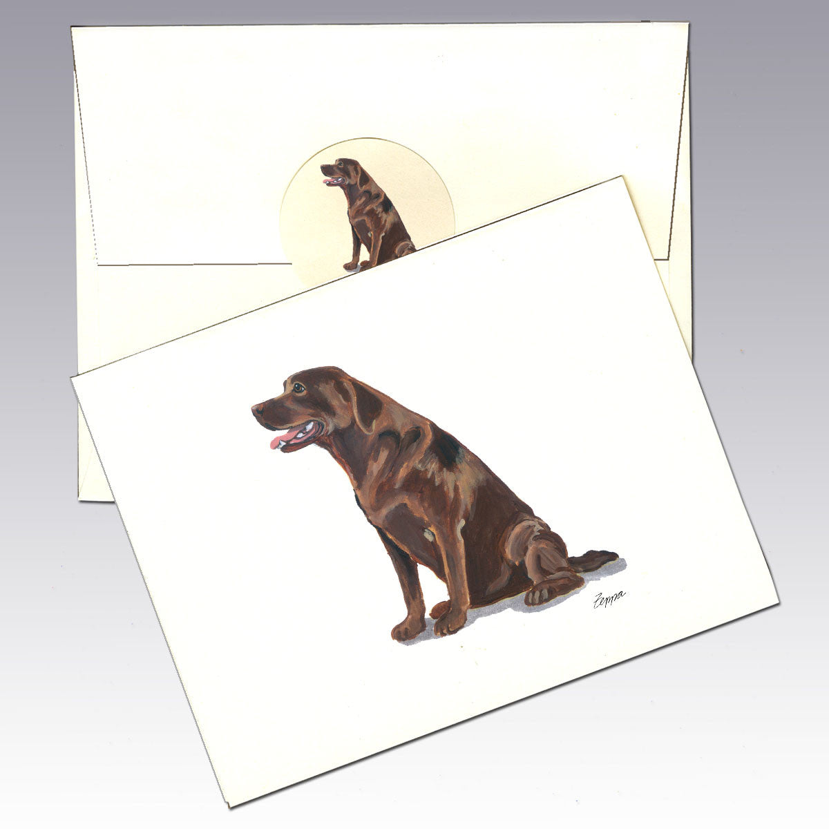 Chocolate Lab Sitting Note, Cards