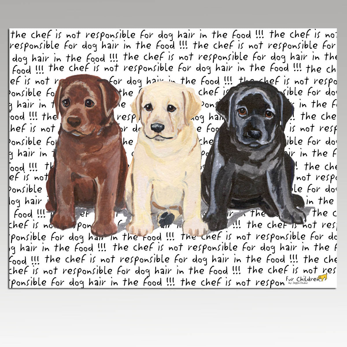 Labrador Retriever Trio Message Cutting Board - Rectangular