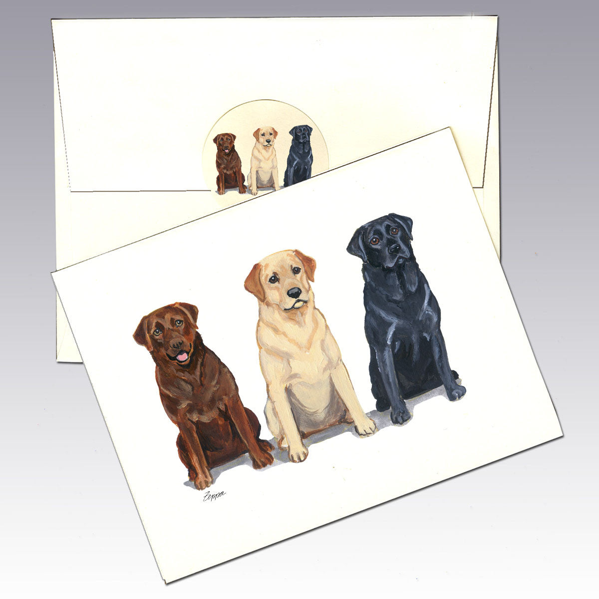 Labrador Retriever Trio Note Cards – Zeppa Studios