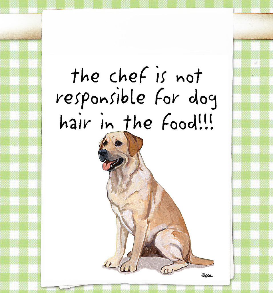 Hits the Floor Tea Towel, Labrador Kitchen Towel