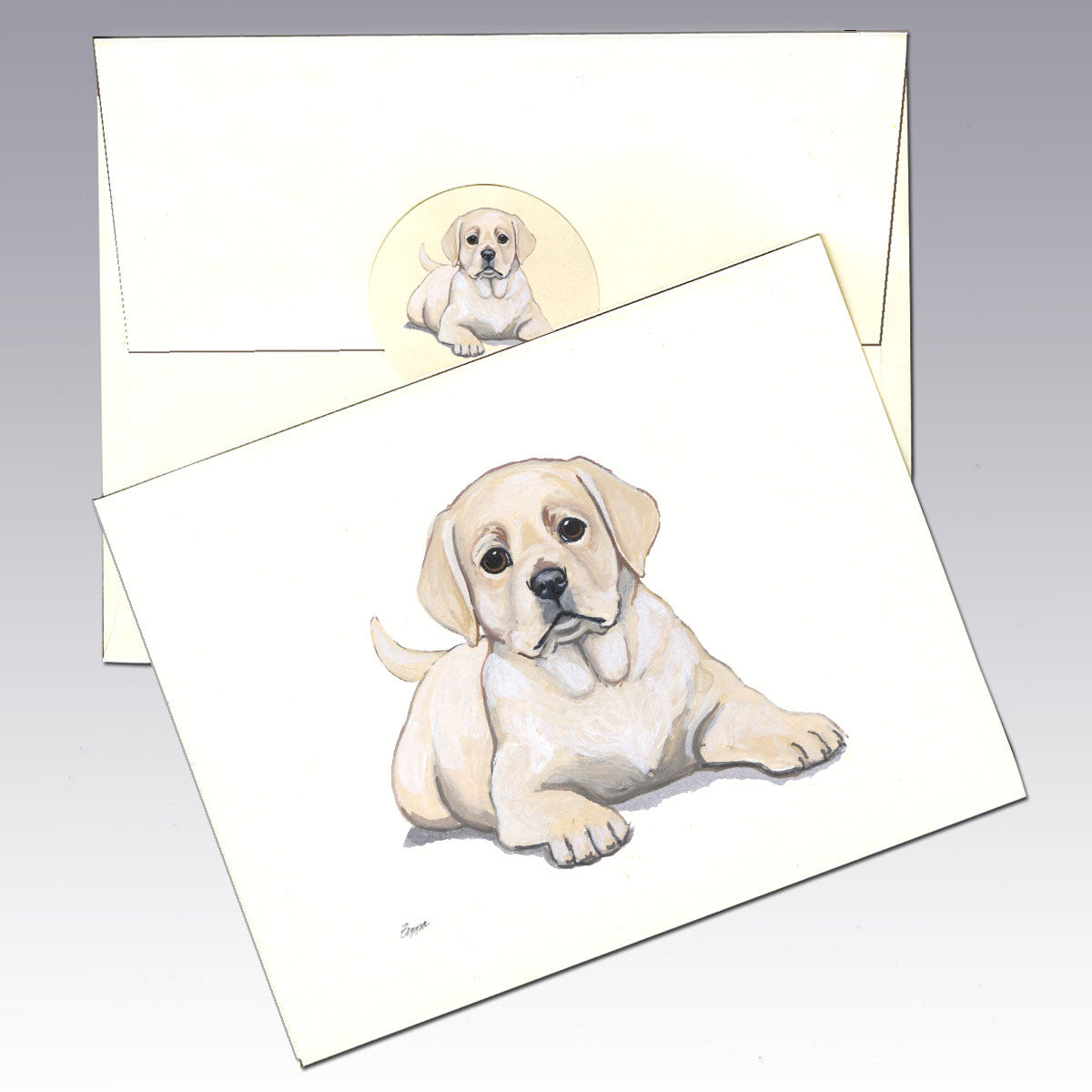 Yellow Lab Puppy Note Cards