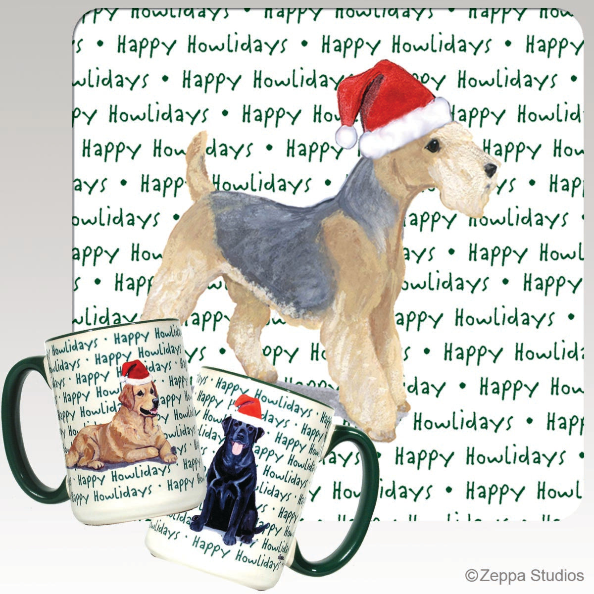 Lakeland Terrier Christmas Mugs