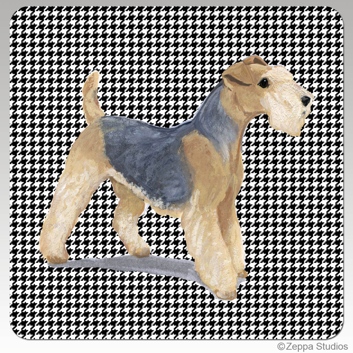 Lakeland Terrier Houndzstooth Coasters
