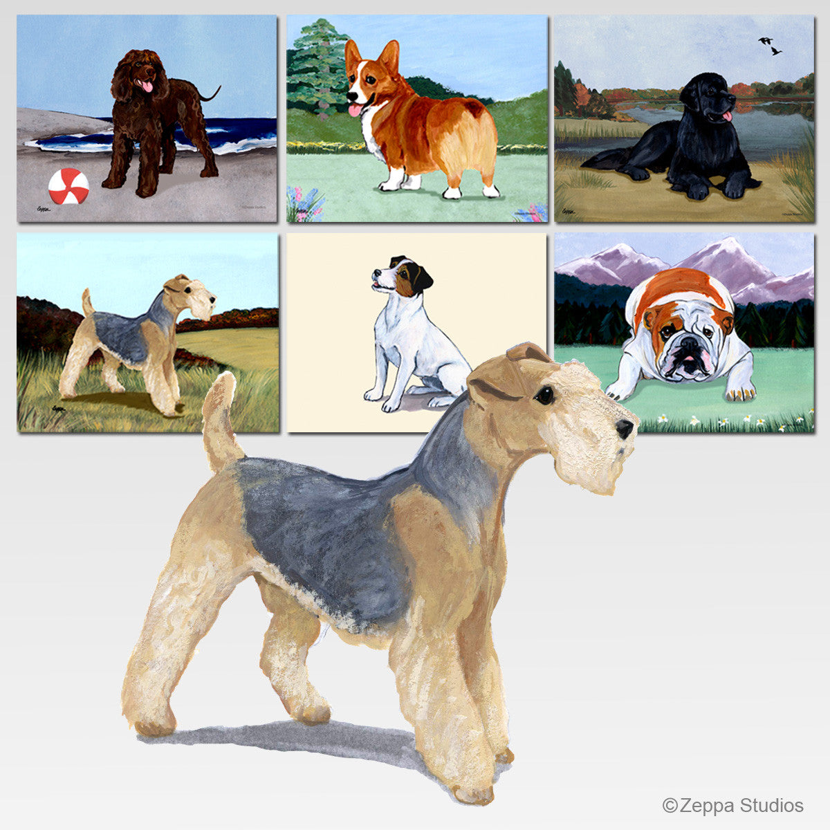 Lakeland Terrier Scenic Cutting Board - Rectangular