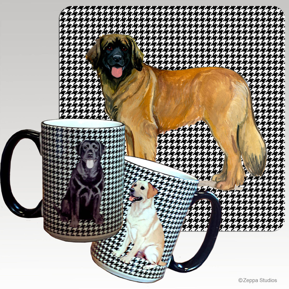 Leonberger Houndzstooth Mug