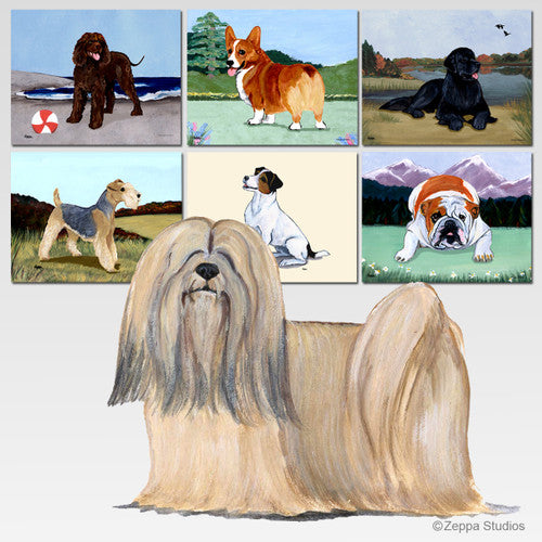 Lhasa Apso Scenic Mouse Pad