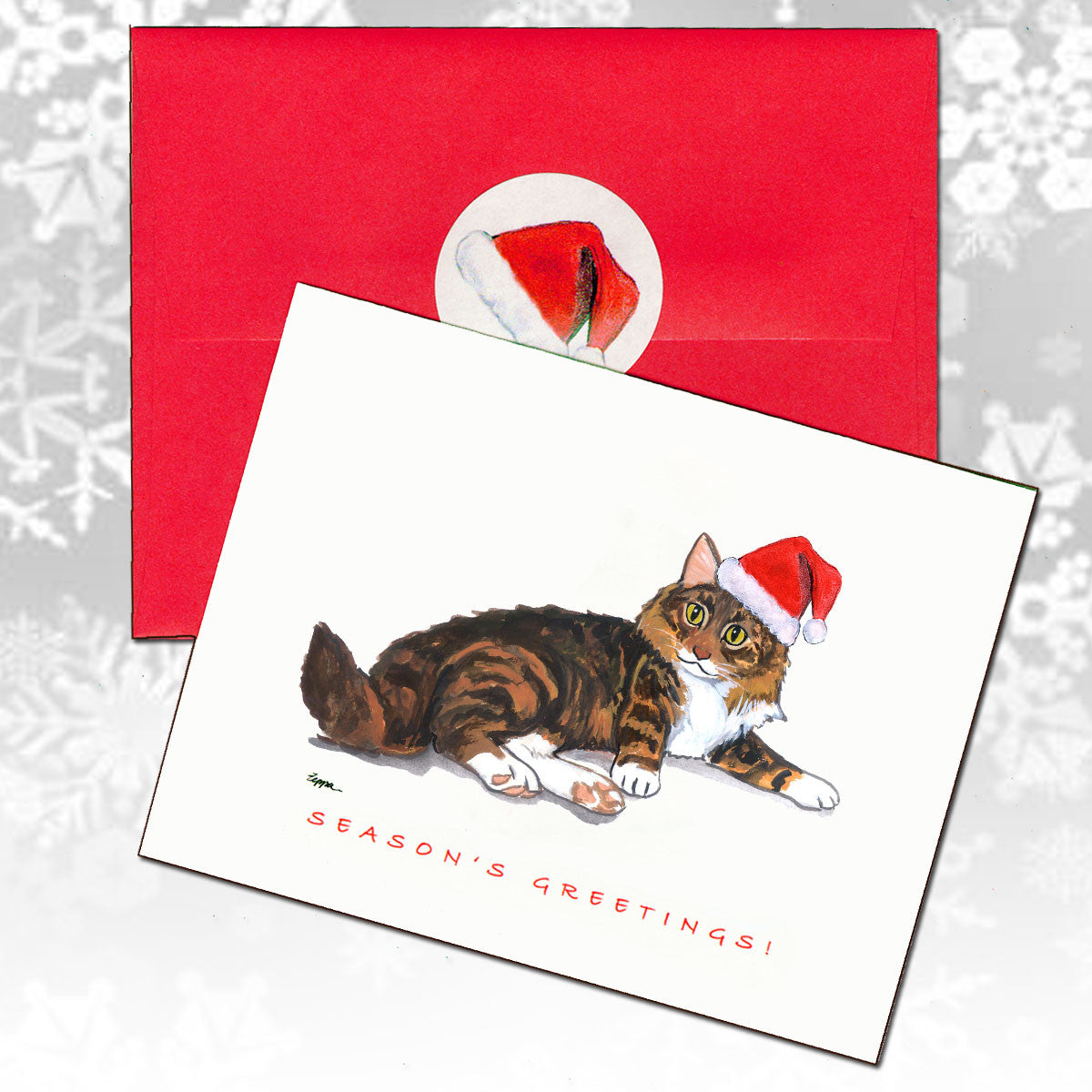 Maine Coon Cat Christmas Cards