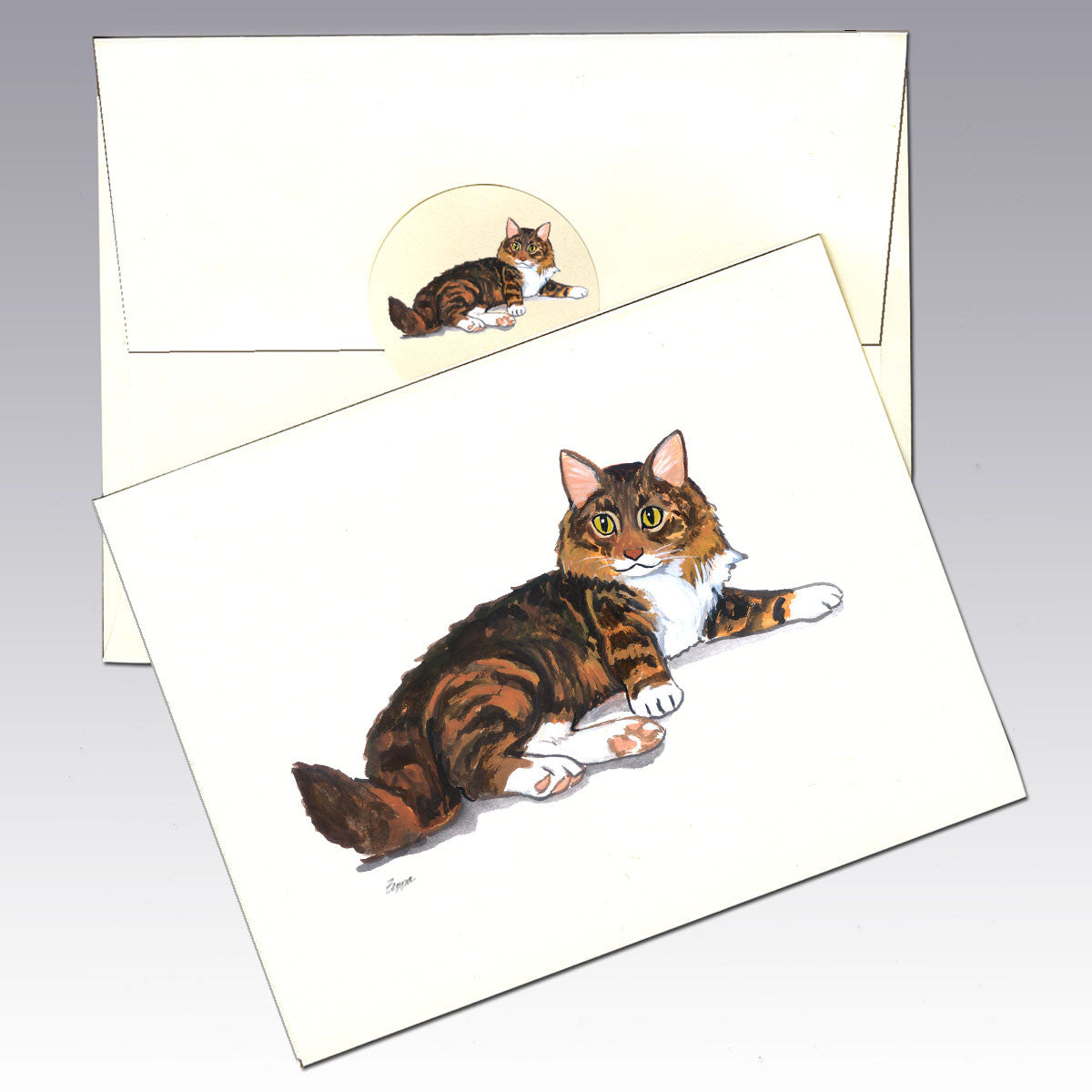 Maine Coon Cat Note Cards