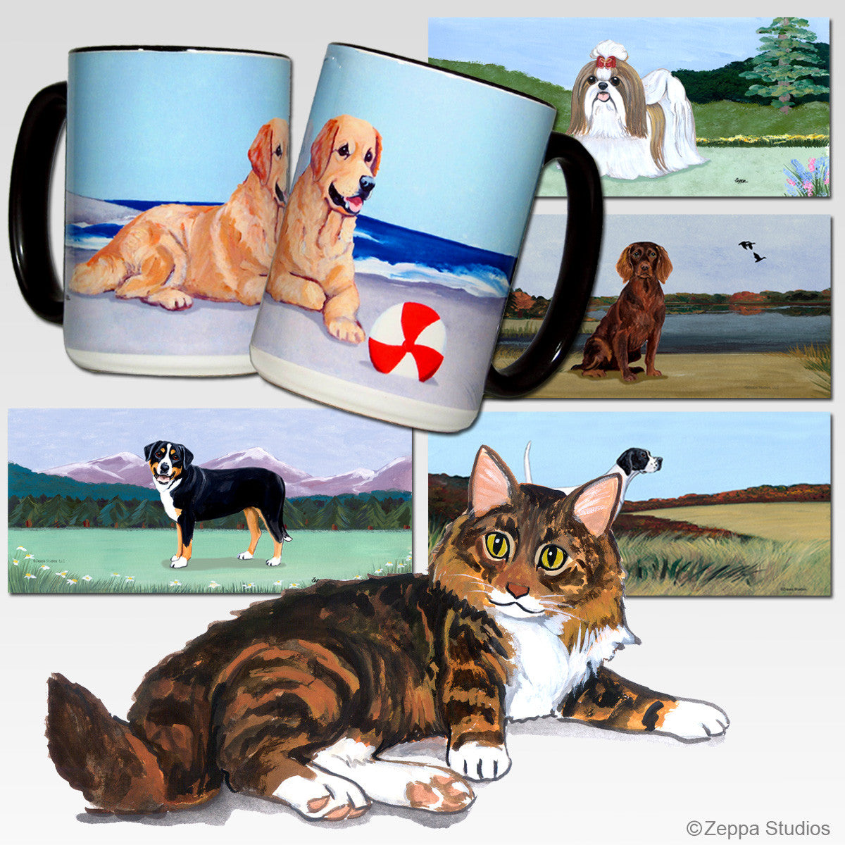 Maine Coon Cat Scenic Mug