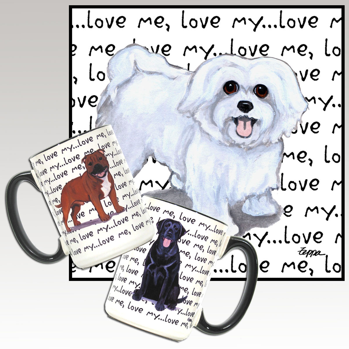 Maltese Puppy Clip Love Me Mug