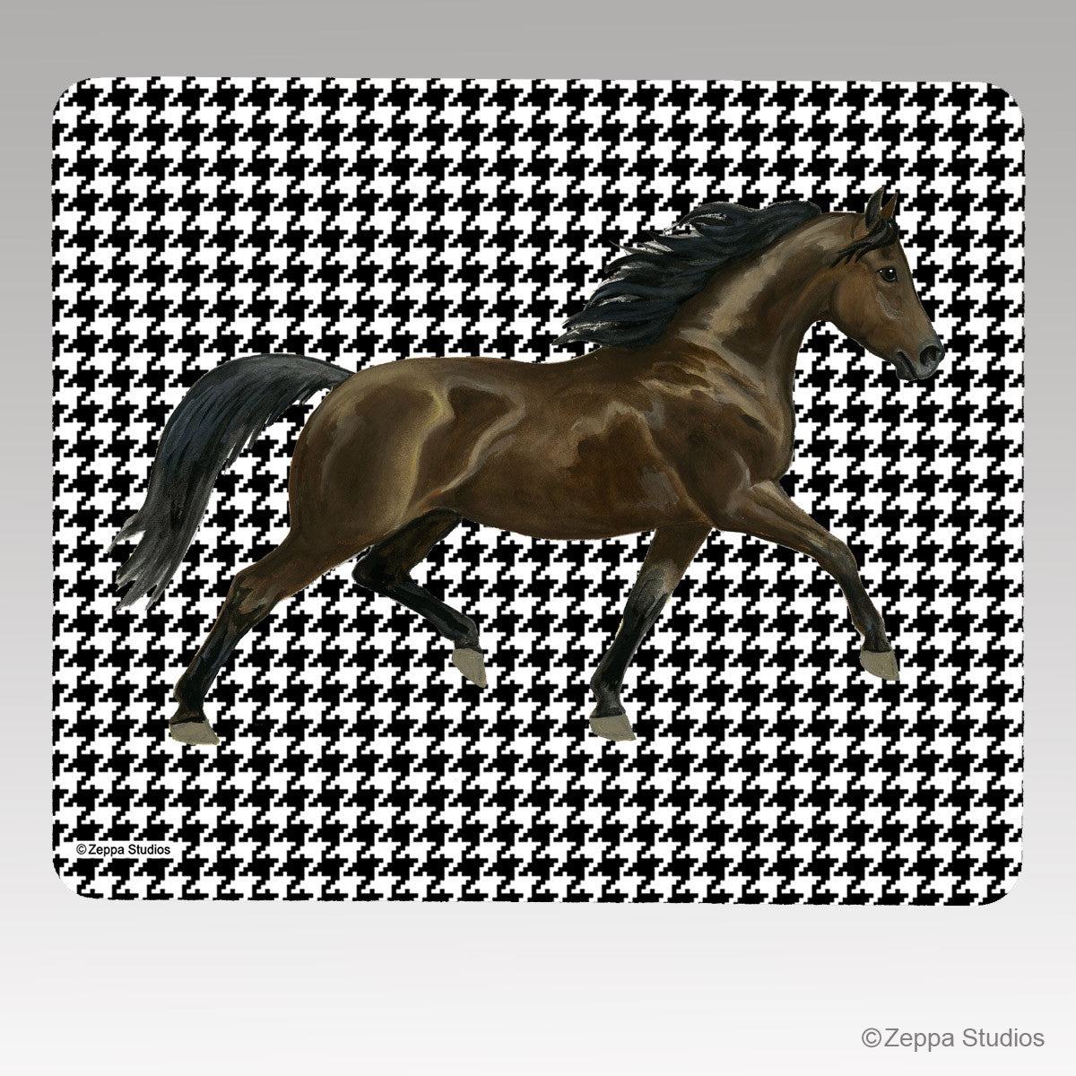 Morgan Horse Houndstooth Mouse Pads