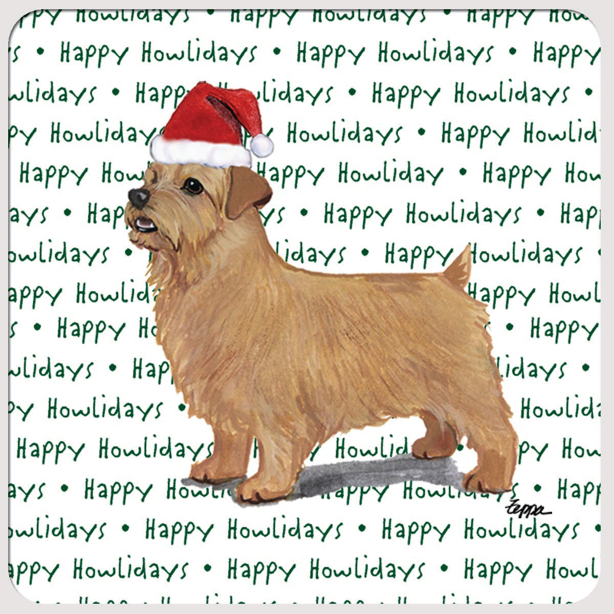 Norfolk Terrier Christmas Coasters