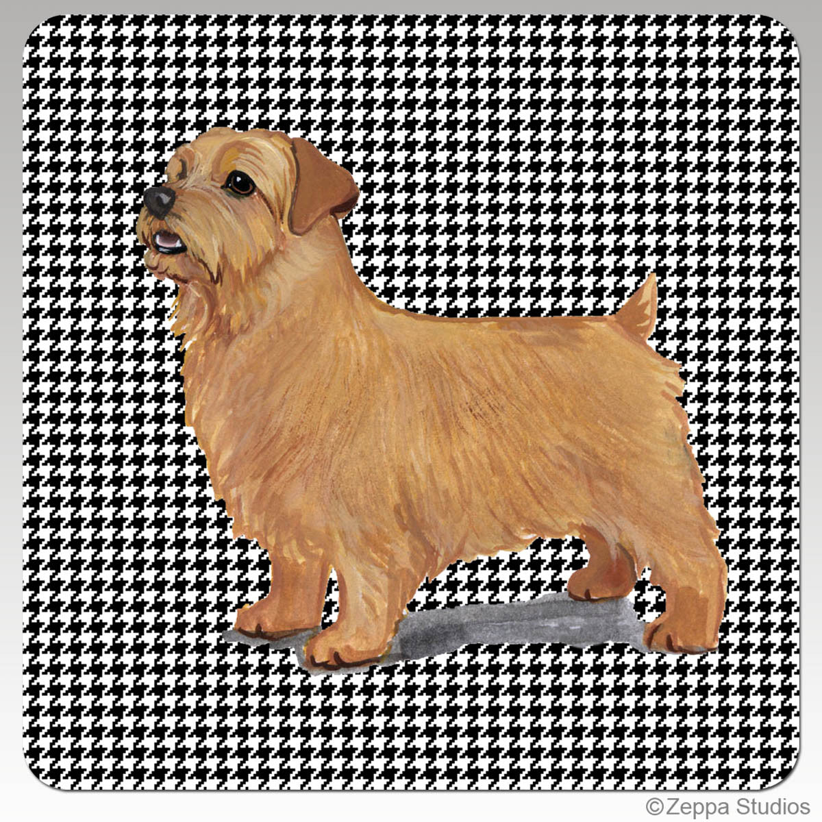 Norfolk Terrier Houndzstooth Coasters