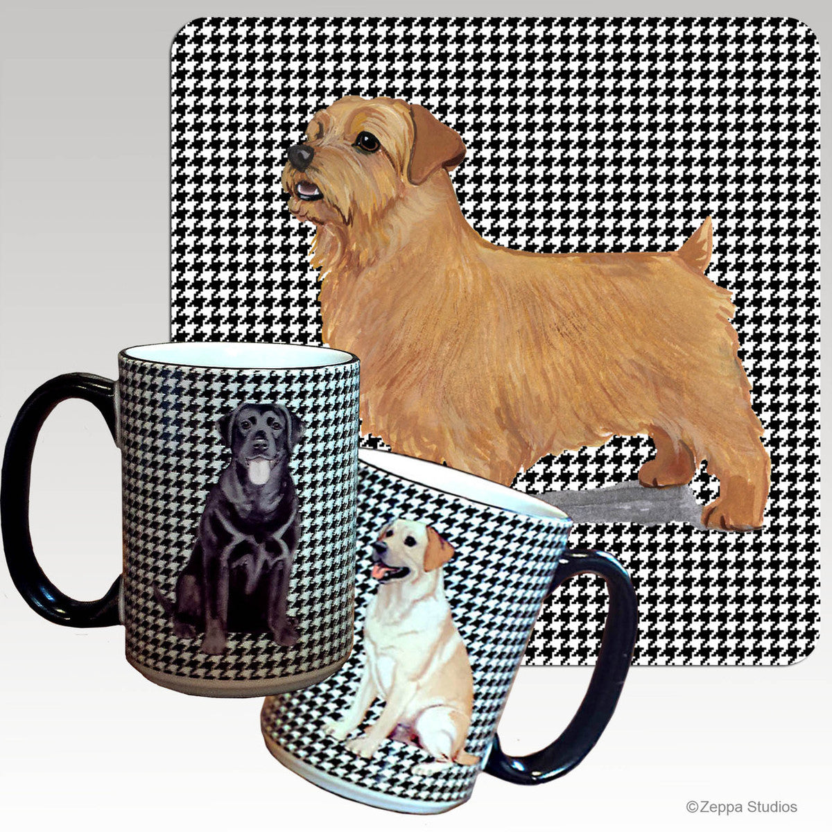 Norfolk Terrier Houndzstooth Mug
