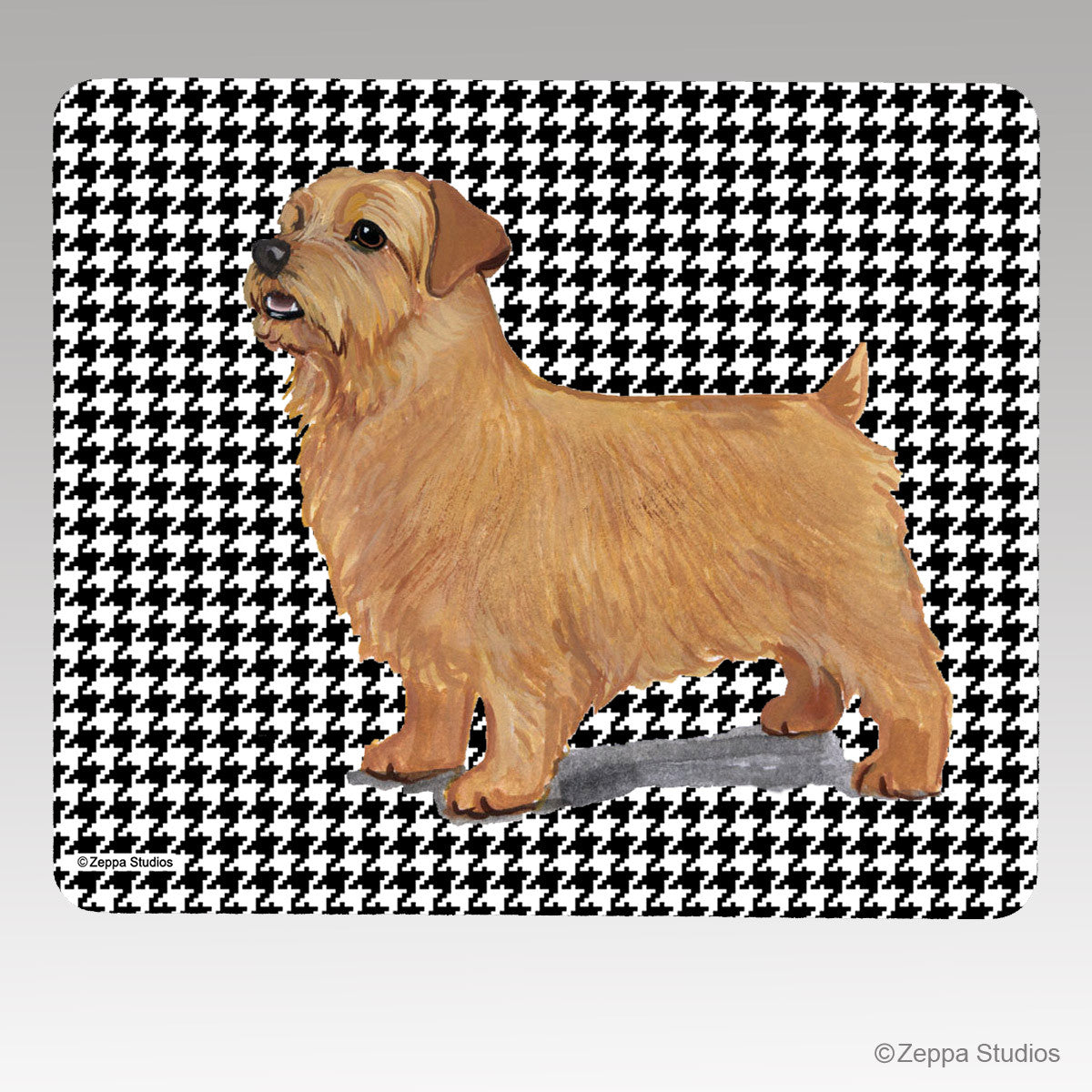 Norfolk Terrier Houndstooth Mouse Pad