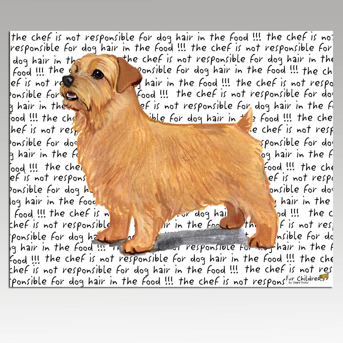 Norfolk Terrier Message Cutting Board - Rectangular