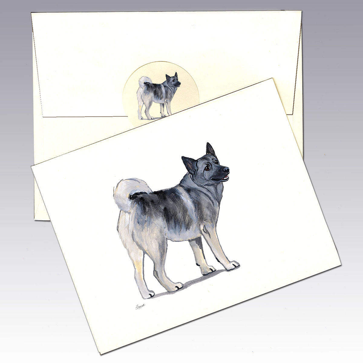 Norwegian Elkhound Note Cards