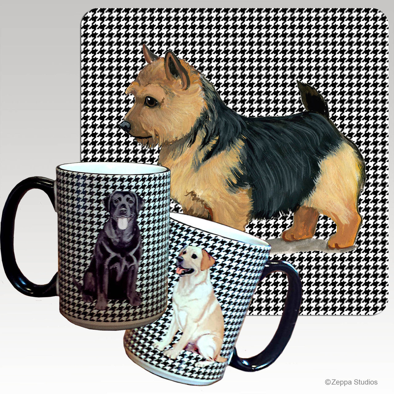 Norwich Terrier Houndzstooth Mug