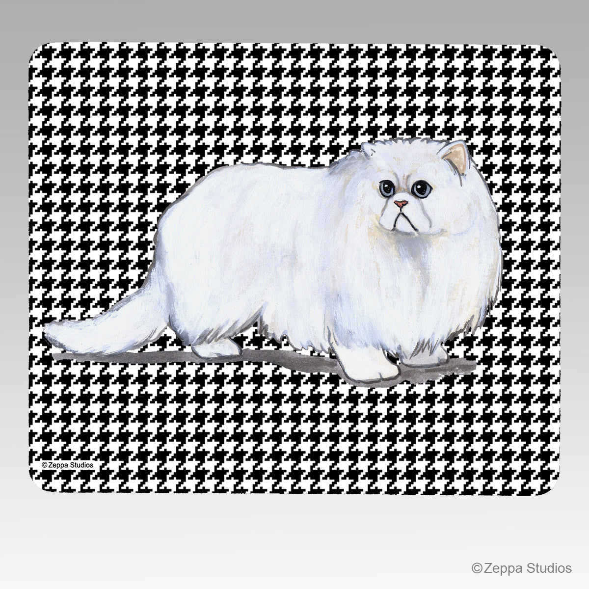 Persian Cat Houndstooth Mouse Pads